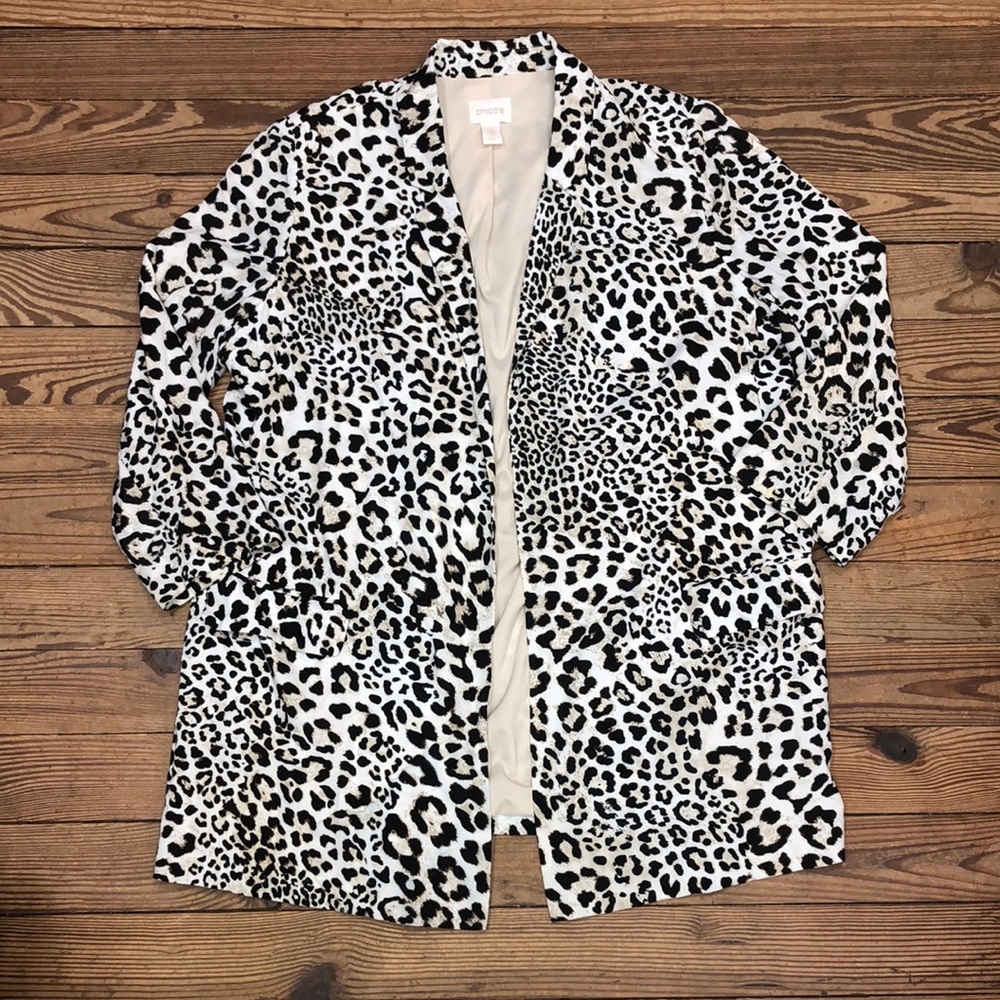 Chico’s Leopard Print Blazer
